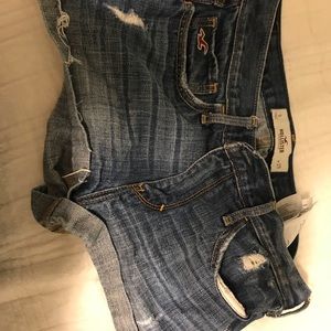 High waist hollister denim shorts